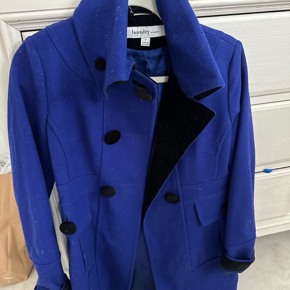 Laundry by Design Royal Blue and Black Coat